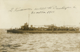 Le " Fauconneau " Sortant De Dunkerque Le 30 Octobre 1913 - Carte-Photo - Guerre