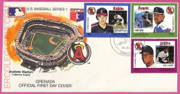 Ag1576 - GRENADA - Postal History - FDC COVER - 1988 BASEBALL - Honkbal