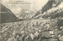 74 - CHAMONIX - LA MER DE GLACE ET L'HOTEL MONTENVERT - Chamonix-Mont-Blanc