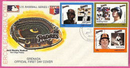 Ag1577 - GRENADA - Postal History - FDC COVER - 1988 BASEBALL - Béisbol