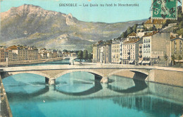 38 - GRENOBLE - LES QUAIS - AU FOND LE MOUCHEROTTE  - Grenoble