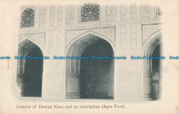 R032364 Interior Of Dewan Khas And Its Inscription. Agra Fort. B. Hopkins - Wereld