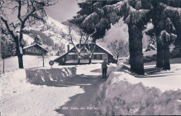 Caux VD Sous La Neige Et Skieur (4394) - Altri & Non Classificati