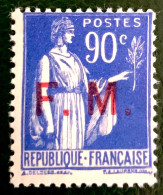 1939 FRANCE FRANCHISE MILITAIRE TYPE PAIX SURCHARGE F.M. - NEUF** - Neufs