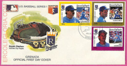 Ag1579 - GRENADA - Postal History - FDC COVER - 1988 BASEBALL - Honkbal