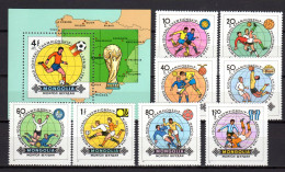 Mongolia 1982 Football Soccer World Cup Set Of 8 + S/s MNH - 1982 – Spain