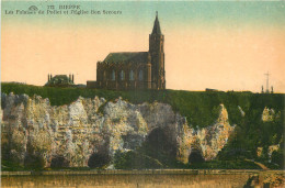  76  - DIEPPE - LES FALAISES DU POLLET ET L'EGLISE BON SECOURS - Dieppe