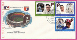 Ag1583 - GRENADA - Postal History - FDC COVER - 1988 BASEBALL - Honkbal