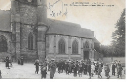 76 LA NORMANDIE ENVIRONS DE ROUEN MONVILLE L'église Animée édition La CPA PARFAIT ETAT - Rouen