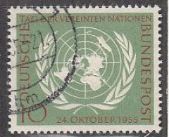 BRD 221, Gestempelt, 10 Jahre UNO, 1955 - Gebraucht