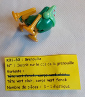 Kinder - Grenouille Tête Vert Clair, Corps Vert Foncé - K01- 60 - Sans BPZ - Mountables