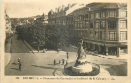 73 - CHAMBERY - MONUMENT DU CENTENAIRE ET BOULEVARD DE LA COLONNE - LL - 133 - Chambery