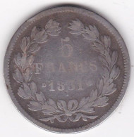 5 Francs 1831 D Lyon, Louis Philippe I, Tranche En Relief,  En Argent, Gad# 677a - 5 Francs