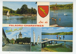 {92001} 38 Isère Lac De Paladru Charavines , Les Stations Du Lac , Multivues ; Billieu , Le Pin , Paladru , Charavines - Paladru