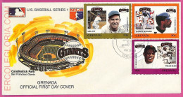 Ag1588 - GRENADA - Postal History - FDC COVER - 1988 BASEBALL - Honkbal
