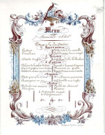 DE 1900 - Carte Porcelaine Menu Le 7 Janvier 1845 Imp De Lay - De Muyttere - Altri & Non Classificati