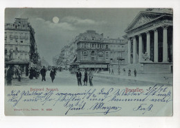 450 - BRUXELLES - Boulevard Anspach * Carte Dite "à La Lune" *1898* - Forêts, Parcs, Jardins