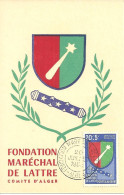 CP CACHET PHILATELIQUE ALGER 1958 / FONDATION MARECHAL DE LATTRE - FDC