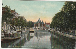 Amsterdam Kloveniersburgwal Met Nieuwmarkt En Waag Levendig Marktdag Scheepvaart    4224 - Amsterdam