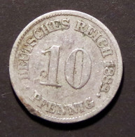 10 Pfennig 1888 A Deutsches Reich Kleine Adler - 10 Pfennig