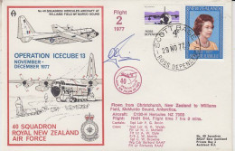 Ross Dependency 1977 Operation Icecube 13 Signature  Ca Scott Base 29 NO 1977 (RT158) - Covers & Documents