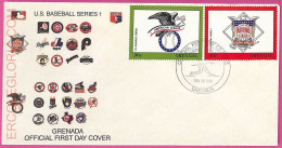 Ag1593 - GRENADA - Postal History - FDC COVER - 1988 BASEBALL - Baseball