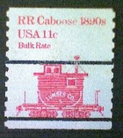 United States, Scott #1905a, Used(o), 1984 Coil, Transportation Series: Caboose Of 1890s, 11¢, Red - Gebraucht