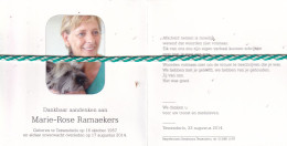 Marie-Rose Ramaekers, Tessenderlo 1957, 2014. Foto Hond - Obituary Notices
