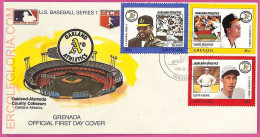 Ag1596 - GRENADA - Postal History - FDC COVER - 1988 BASEBALL - Baseball