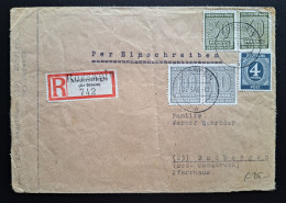West-Sachsen 1946, Reko-Brief ROSSWEIN Nach Badbergen - Brieven En Documenten