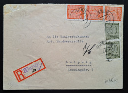 West-Sachsen 1946, Reko-Brief Wurzen Nach Leipzig - Storia Postale