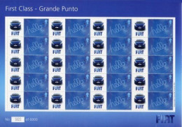 GB 2006 - Fiat Grande Punto - First Class Smilers Sheet - Ref: BC-096 MNH - Persoonlijke Postzegels