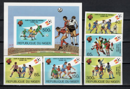 Niger 1981 Football Soccer World Cup Set Of 5 + S/s Imperf. MNH -scarce- - 1982 – Espagne