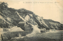 64 -  BIARRITZ  -  LA COTE DES BASQUES PAR GROS TEMPS - N D PHOTO - Biarritz