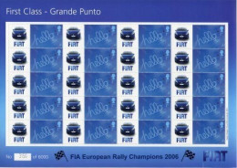 GB 2006 - Fiat Grande Punto - FIA European Rally Champions Smilers Sheet BC-096a - Personalisierte Briefmarken