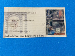 BIGLIETTO CONCERTO LUCIO DALLA AZIENDA TURISTICA CAMPIONE D'ITALIA 2004. - Andere Formaten