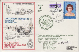 Ross Dependency 1977 Operation Icecube 13 Signature  Ca Scott Base 3 DEC 1977 (RT160) - Storia Postale