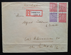 West-Sachsen 1946, Reko-Brief Leipzig Nach ROSSAU - Storia Postale