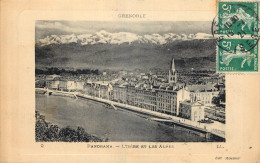 38 - GRENOBLE - PANORAMA L'ISERE ET LES ALPES - LL - Edit. Meunier - 2  - Grenoble