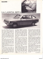 3 Feuillets De Magazine Lancia Beta 1972, HPE 1976, Coupé 1976 - Automobili