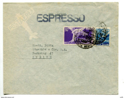 Espresso L. 30 Democratica Per L'estero - Cavallo Alato - 1946-60: Marcophilia