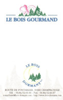 39-   CHAMPAGNOLE    -PUB - CARTE VISITE -RESTAURANT  LE BOIS GOURMAND - Champagnole