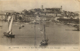 06 - CANNES -  LE PORT ET LE MONT CHEVALIER - VUE PRISE DU CASINO MUNICIPAL - LL - Cannes