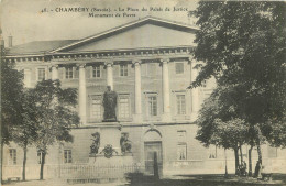73 - CHAMBERY - LA PLACE DU PALAIS DE JUSTICE - MONUMENT FAVRE - Chambery