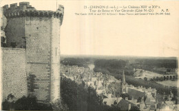 37 - CHINON - LE CHATEAU - TOUR DE BOISSY ET VUE GENERALE - Chinon