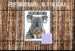 Liechtenstein 2024 NR 8 Koala PURPLE LILA VIOLA Violet CRYPTOSTAMP KRYPTOBRIEFMARKE Marsupiaux Arboricoles Paresseux - Sonstige & Ohne Zuordnung