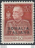 1925 Somalia Giubileo 60c. MNH Sassone N. 67 - Altri & Non Classificati