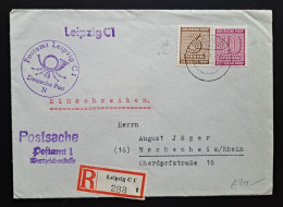 West-Sachsen 1946, Reko-Brief Leipzig Nach Nackenheim , Mi 126Xb, 136Xb - Cartas & Documentos