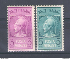 1947 Italia - Repubblica , Posta Pneumatica 2 Val Centratura Normale N° 18/19 MNH** - Poste Exprèsse/pneumatique