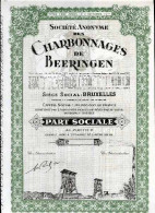CHARBONNAGES De BEERINGEN; Part Sociale - Bergbau